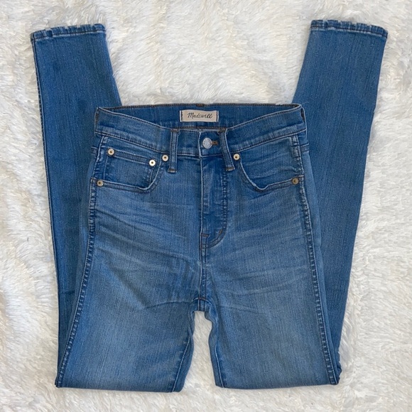Madewell 10” High Rise Skinny Blue Jeans Size 24 - Picture 1 of 14